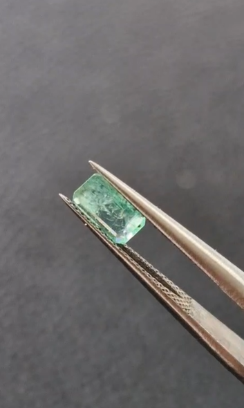 0.45ct 6.3x3.5mm Octagon Natural Emerald Zambia