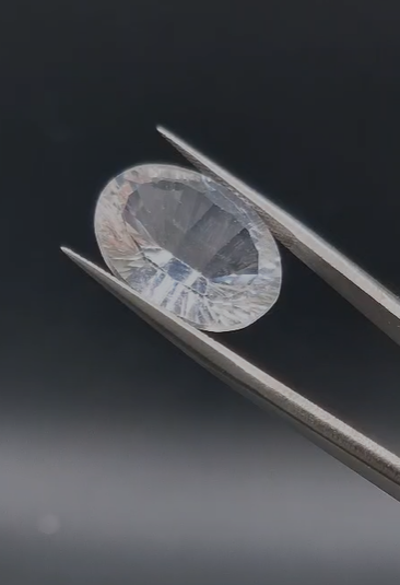 10.85ct 17.9x12.8mm Oval Concave Natural Crystal Quartz