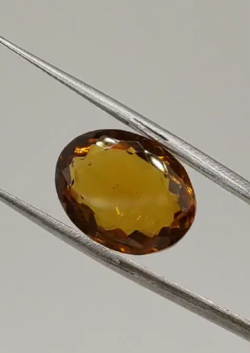 9.90ct 16x12.2 Oval Natural Yellow Citrine Brazil