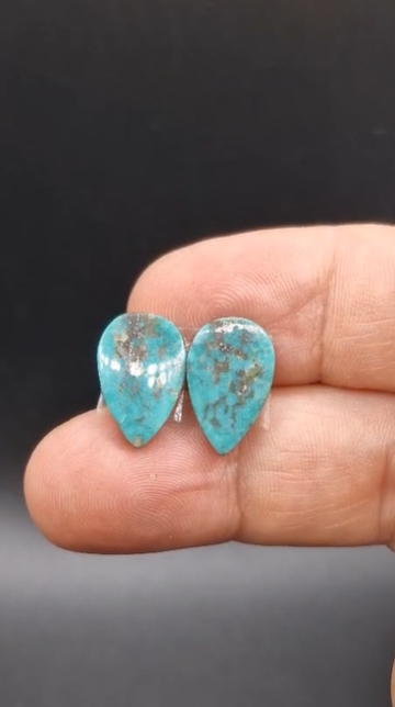17.10ct 17.1x10.9mm Natural Pair Tibetian Turquase