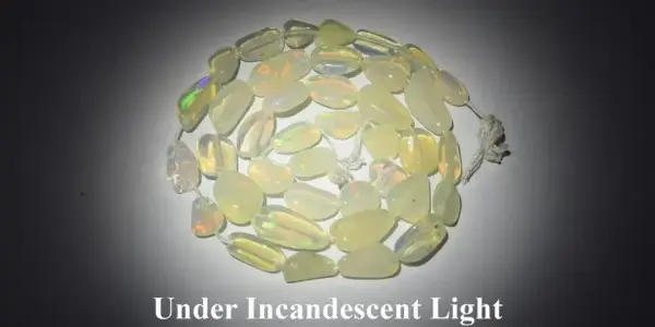 33.65ct t.w 39pc Lot  Natural White Opal - Color Flash, Gems Strand Bead 14.5''