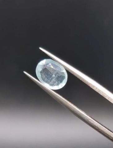 1.07ct 7.8x6.4mm Oval Natural Unheated Blue Aquamarine