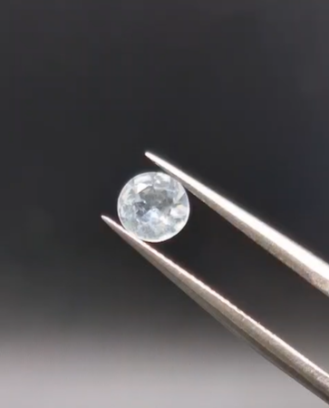 0.42ct 5.3mm Round Natural Unheated Blue Aquamarine