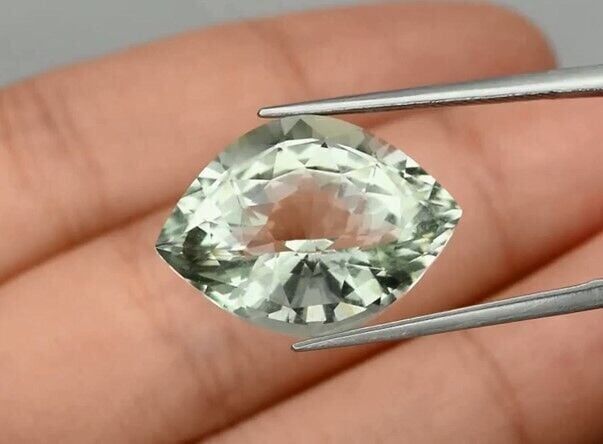 12.26ct 19.3x13.7mm VS Marquise Natural Green Amethyst, Brazil