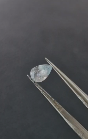 0.70ct 8.2x5mm Pear Natural Aquamarine