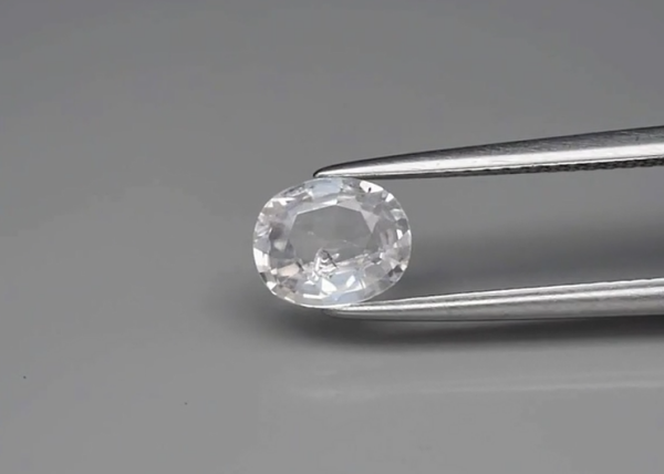 1.04ct 7x5.6mm Oval Very Light Green Sapphire Madagascar, Heated