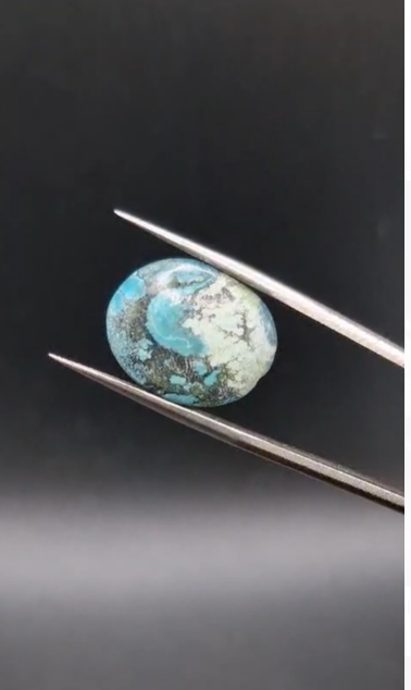 9.50ct 19x15.3mm Oval Natural  Tibetian Turquase