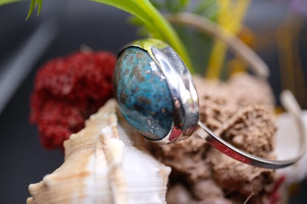 17.51gr Natural İran Firuze Taşlı 925 Ayar Bileklik