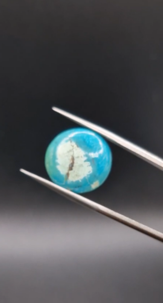 8.20ct 16.8x16.4mm Oval Natural  Tibetian Turquase