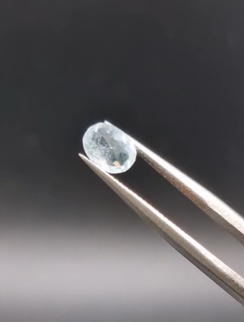 0.67ct 6.5x4.9mm Oval Natural Unheated Blue Aquamarine