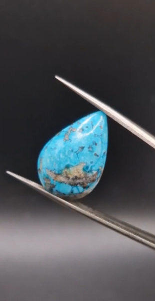 26.35ct 23.1x16.8mm Pear Natural  Iranian Turquase