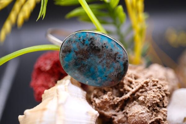 16.70gr Natural İran Firuze Taşlı 925 Ayar Bileklik