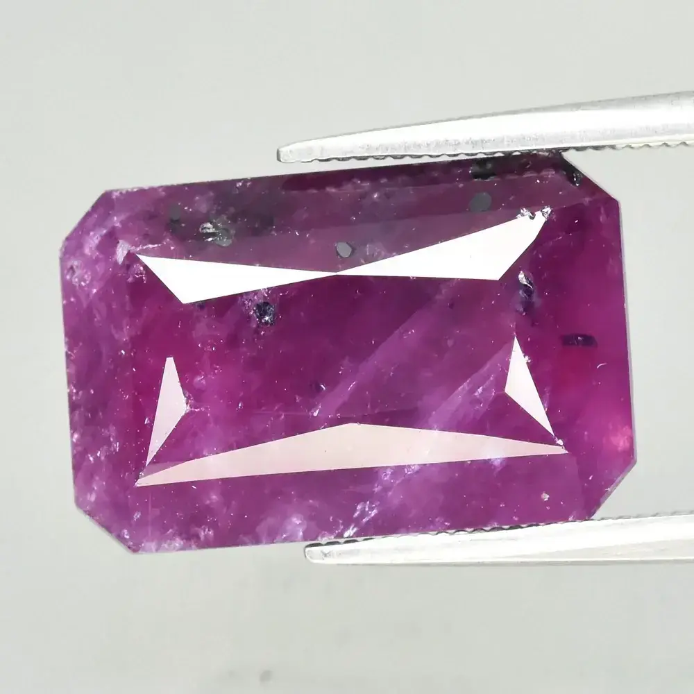 15.31ct 15.5x10mm Octagon Natural Purplish Red Ruby - Unheated Africa Gem