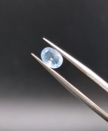 0.83ct 6.4x4.8mm Oval Natural Unheated Blue Aquamarine