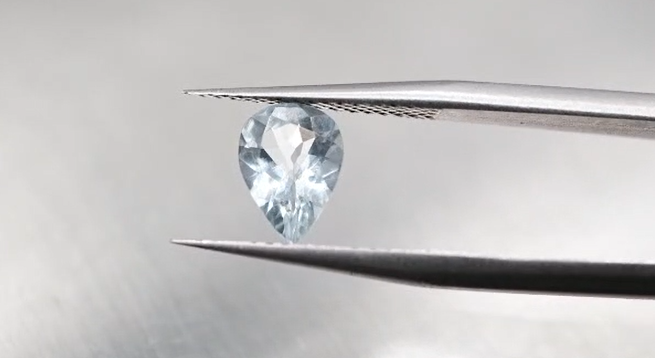 0.76ct 5.9x7.9mm Pear Natural Aquamarine