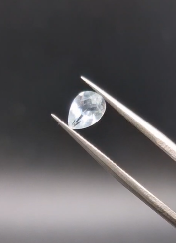 0.57ct 6.9x5mm Pear Natural Unheated Blue Aquamarine
