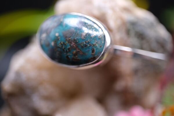 14.01gr Natural İran Firuze Taşlı 925 Ayar Bileklik