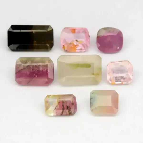8pcs Lot 13.64ct Octagon & Cushion Natural Tourmaline - Unheated, Africa Gems