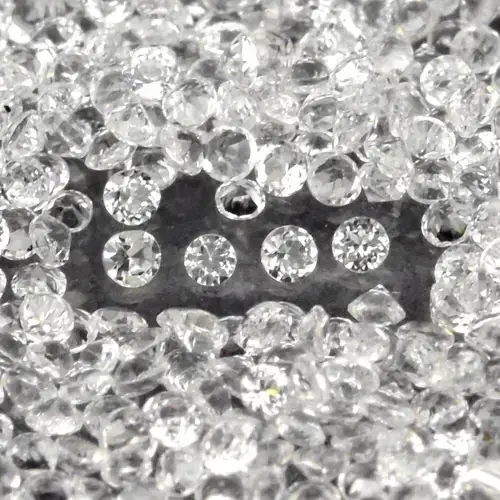 3.97ct 1074pcs Lot VS VVS Round Natural White Topaz - Unheated, Brazil Gems
