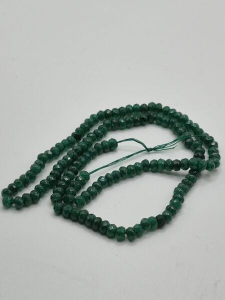 50.00ct  3.6mm Faset Yuvarlak 21 cm Natural Yeşil Kuvars Dizi
