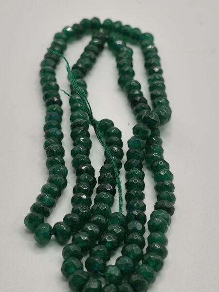 50.00ct  3.6mm Faset Yuvarlak 21 cm Natural Yeşil Kuvars Dizi
