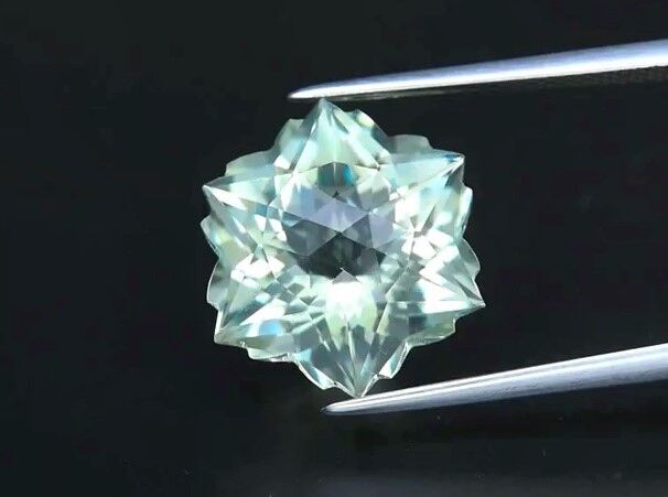 7.27ct 12.4x12.4mm VS Snowflake Natural Green Amethyst, Brazil