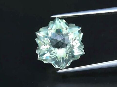 7.27ct 12.4x12.4mm VS Snowflake Natural Green Amethyst, Brazil