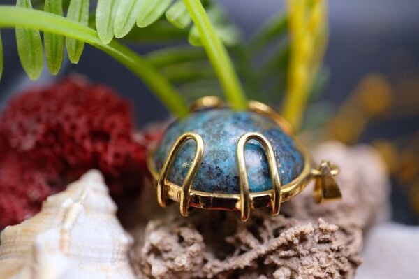 12.85gr Natural İran Firuze Taşlı 925 Ayar Gümüş Kolye