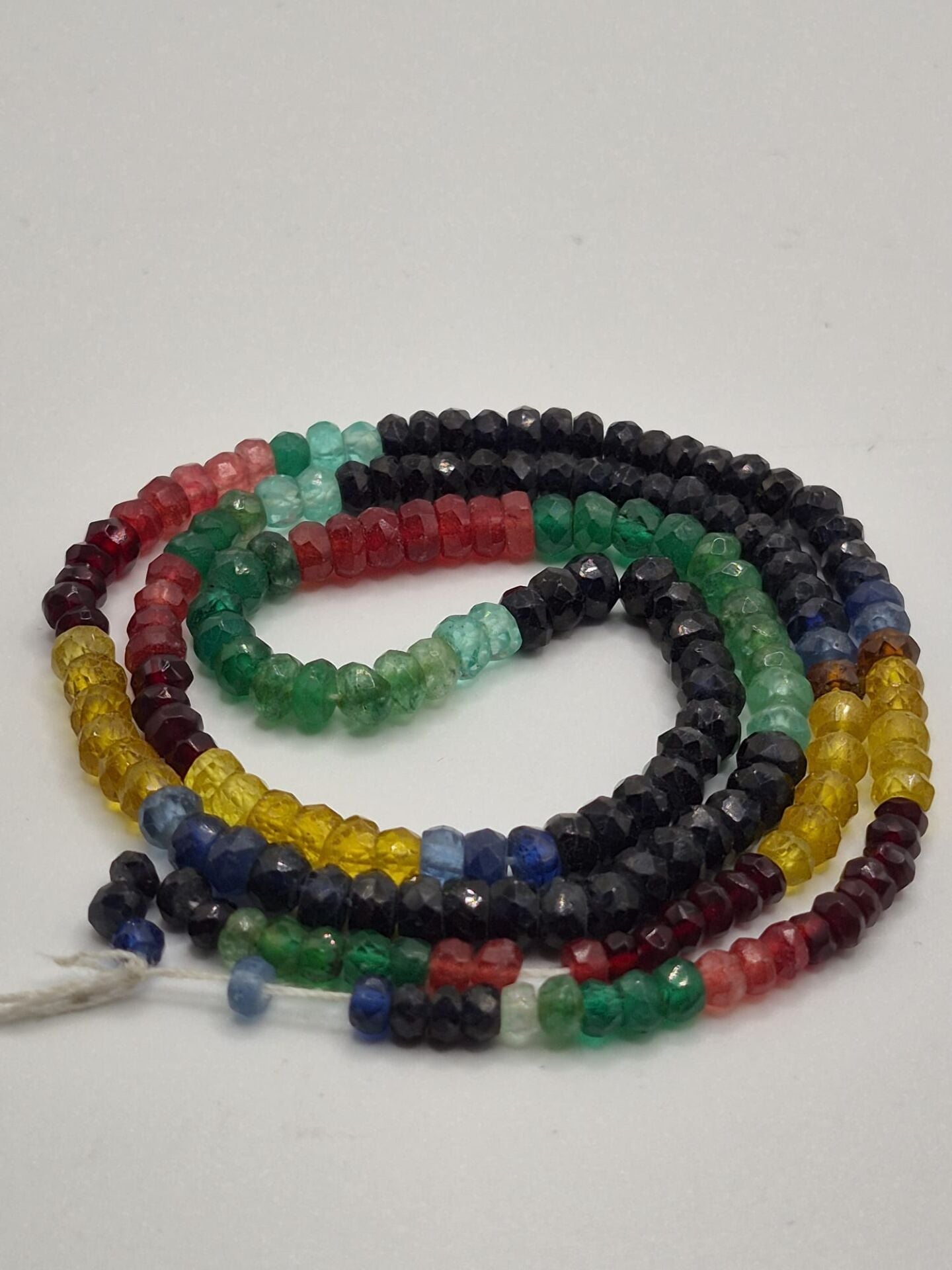 80.00ct  3.6mm Faset Yuvarlak 23 cm Natural Multicolor Safir Dizi
