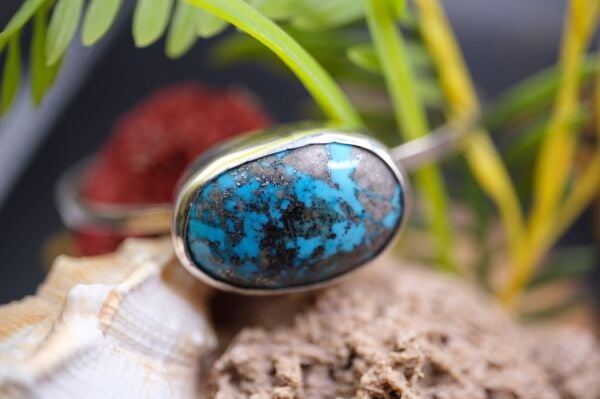 12.42gr Natural İran Firuze Taşlı 925 Ayar Bileklik