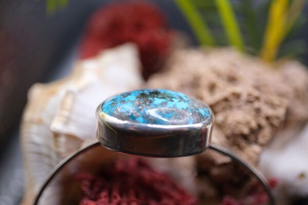 12.42gr Natural İran Firuze Taşlı 925 Ayar Bileklik