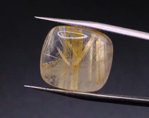 15.10ct 17.7x15.9mm Octagon Natural Golden Rutilated Quartz