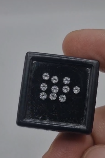 1.41ct 3mm 10pcs Round Natural White Topaz Africa