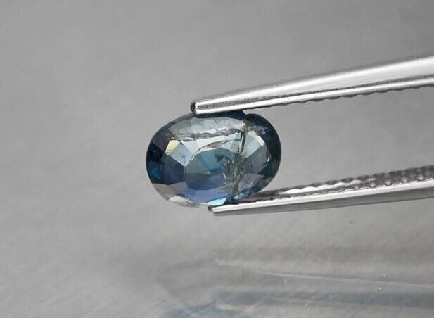 1.06ct 7.2x5.3mm Oval Bluish Green Sapphire Unheated Tanzania, Africa