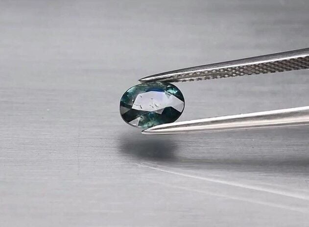 1.18ct 7.2x5.7mm Oval Blue-Green Sapphire Australia, Heated