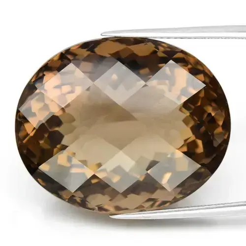56.28ct 27x22mm VVS Oval Natural Smoky Quartz - Africa Gem