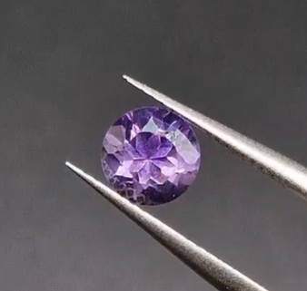 1.11ct 7mm Round Natural Amethyst