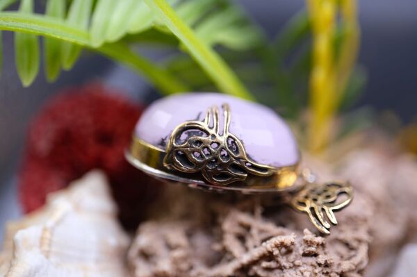 10.53 Gram 925 Ayar Gümüş Natural Rose Kuvars Kolye Ucu