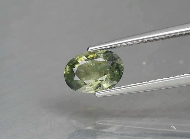 1.27ct 7.7x5.4mm Oval Green Sapphire Unheated Tanzania, Africa