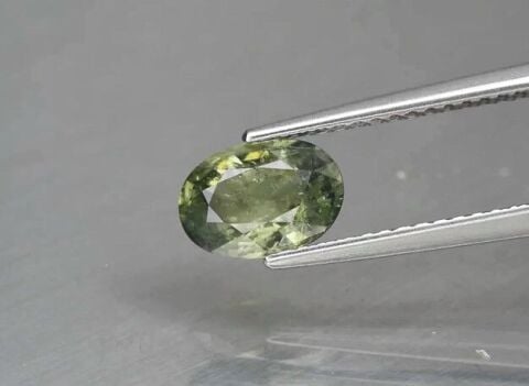 1.27ct 7.7x5.4mm Oval Green Sapphire Unheated Tanzania, Africa