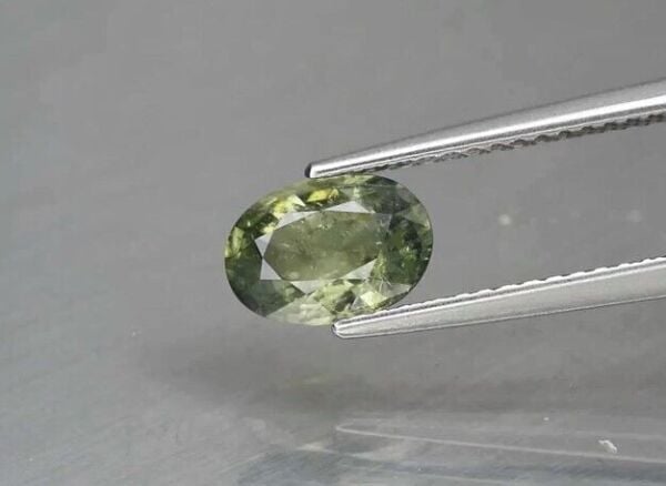 1.27ct 7.7x5.4mm Oval Green Sapphire Unheated Tanzania, Africa