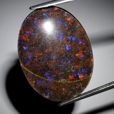 9.48ct Oval Cabochon Natural Treated Andamooka Matrix Doublet Opal Australia