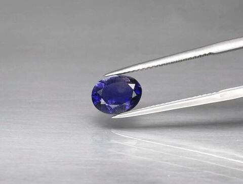 1.42ct 8.7x6.7mm Oval Natural Bluish Violet Iolite, Namibia
