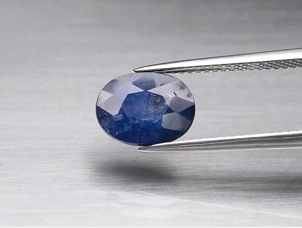 2.94ct 10x7.7mm Oval Deep Blue Sapphire Thailand, Heated