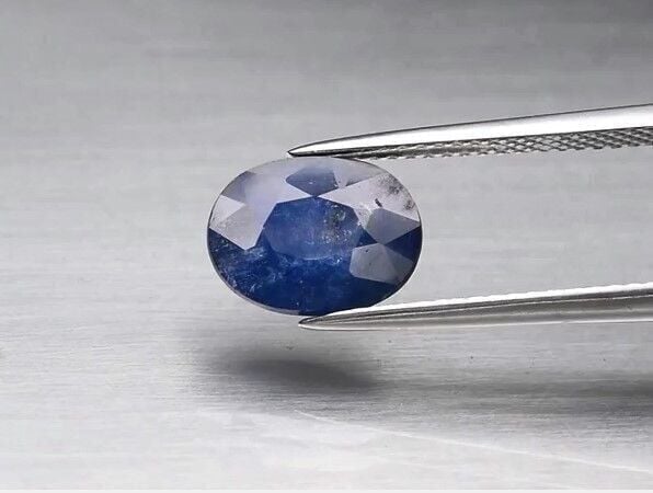 2.94ct 10x7.7mm Oval Deep Blue Sapphire Thailand, Heated