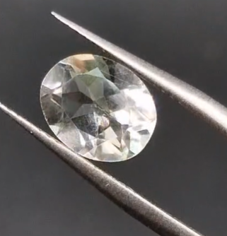 2.31ct 10x8mm Oval Natural Very Light Green Amethyst