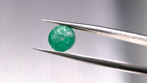 2.15ct 7x5.5mm Round Natural Emerald Drilled Beads