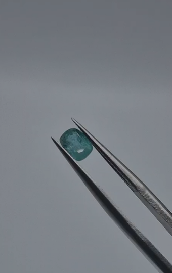 0.62ct 5.1x3.8mm Cushion Natural Emerald