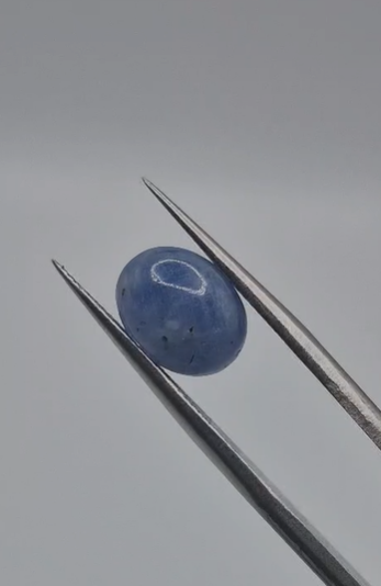 3.76ct 10x7.8mm Round Cab. Natural Sapphire
