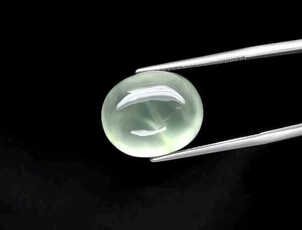 19.29ct 17.4x14.4mm Oval Cabochon Natural Green Prehnite, Africa